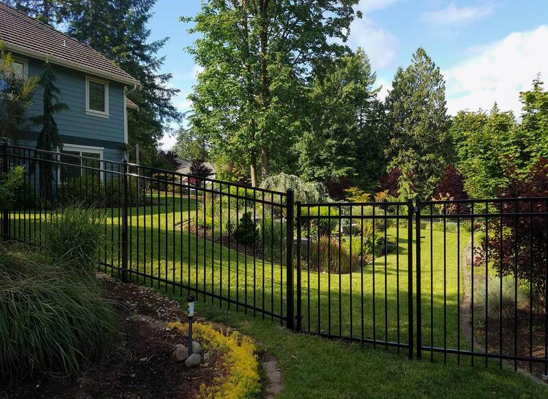 ornamental iron fence with gate