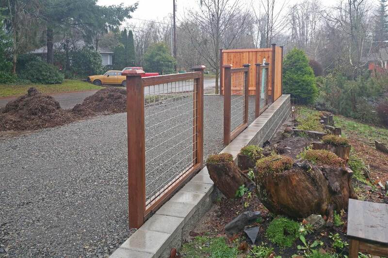 Retaining Wall and Fence