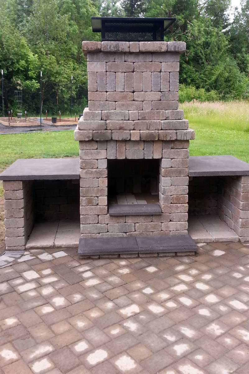 Fire pit and paver patio/pathway