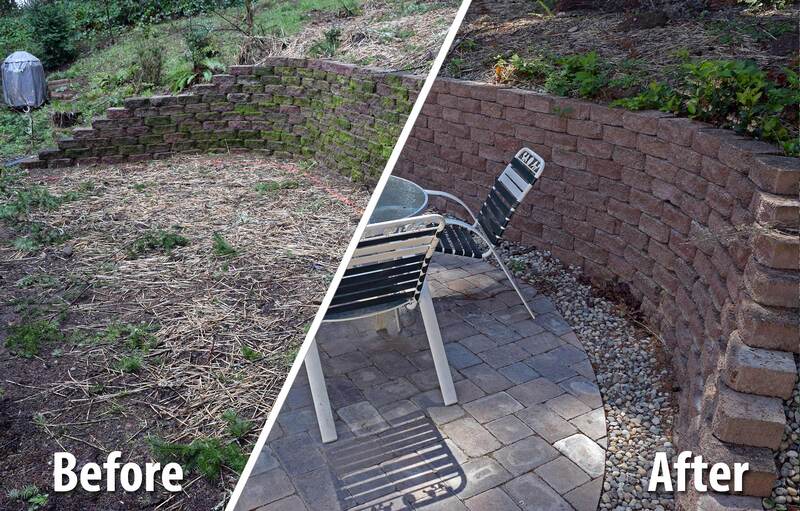 Before and After: Paver Patio Extension
