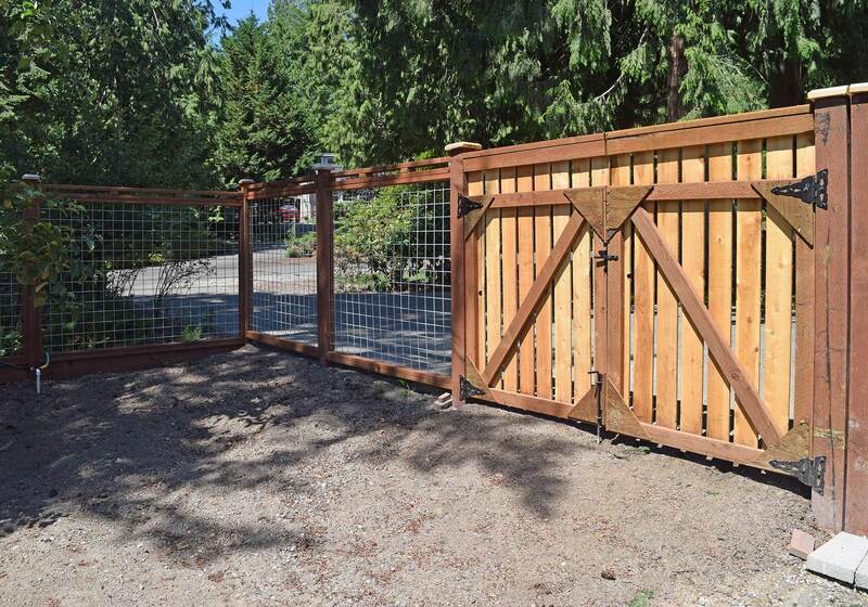 deer fence and swing gate