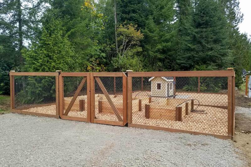 second entry gate to dog kennel