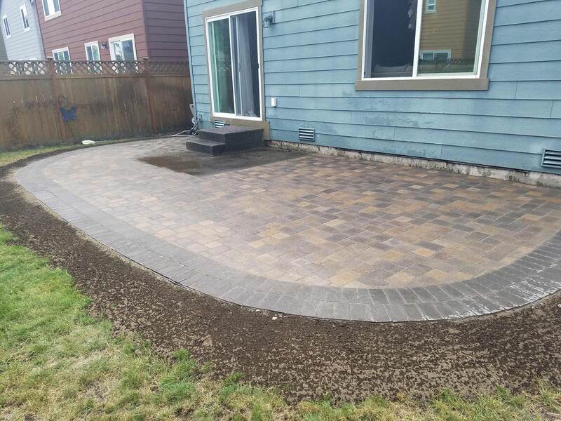 Paver Patio with Double Border