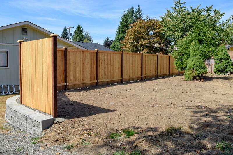 Rear View - Fence & Retaining Wall