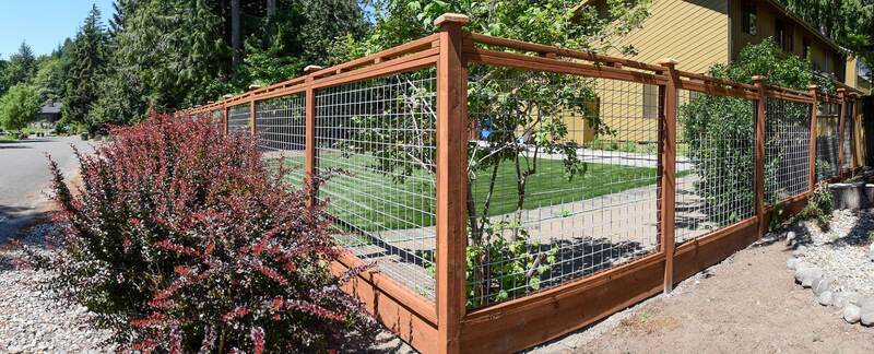 panoramic view of deer fence