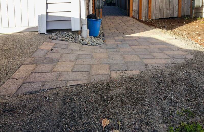 paver pathway Connecting to Driveway