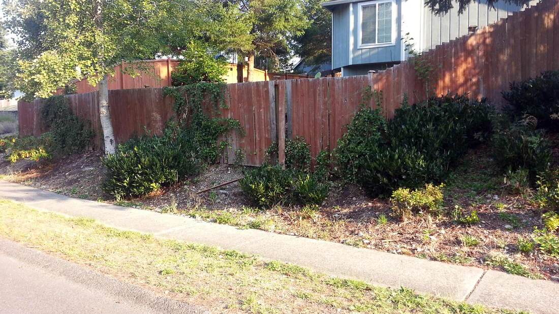 old fence before transformation