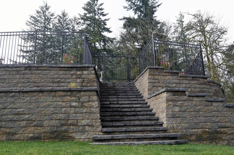 Stairs Leading to Security Fence
