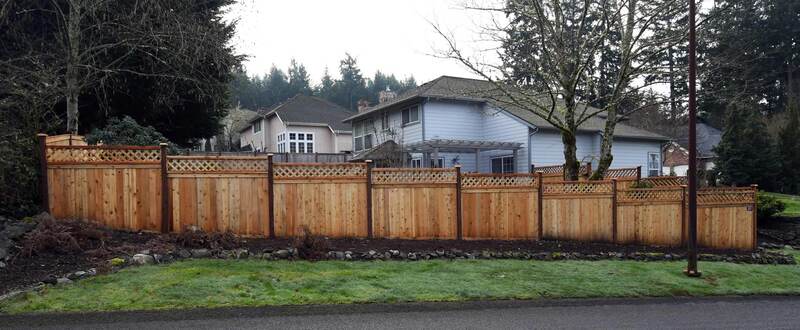 Roadside View, wood privacy fence