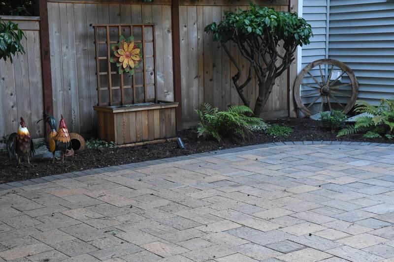 paver patio with softscape