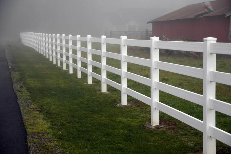 vinyl fence, no painting needed